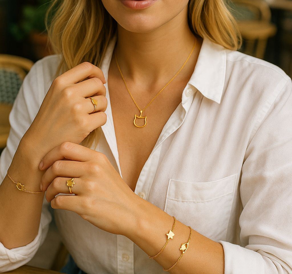 femme avec bijoux chat 