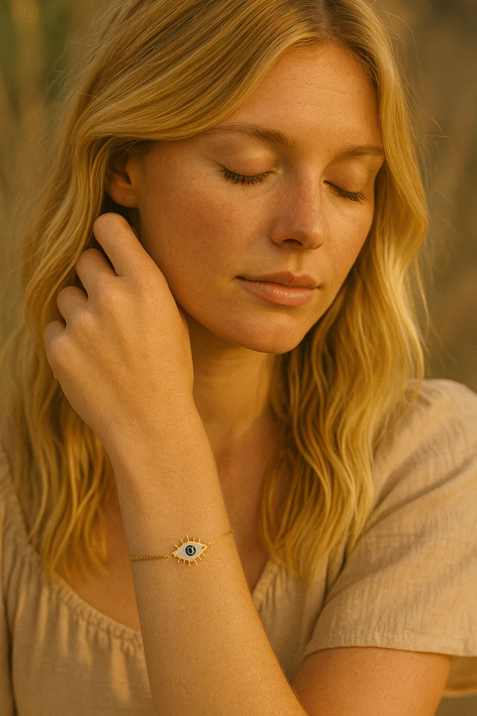bracelet oeil protecteur en acier inoxydable