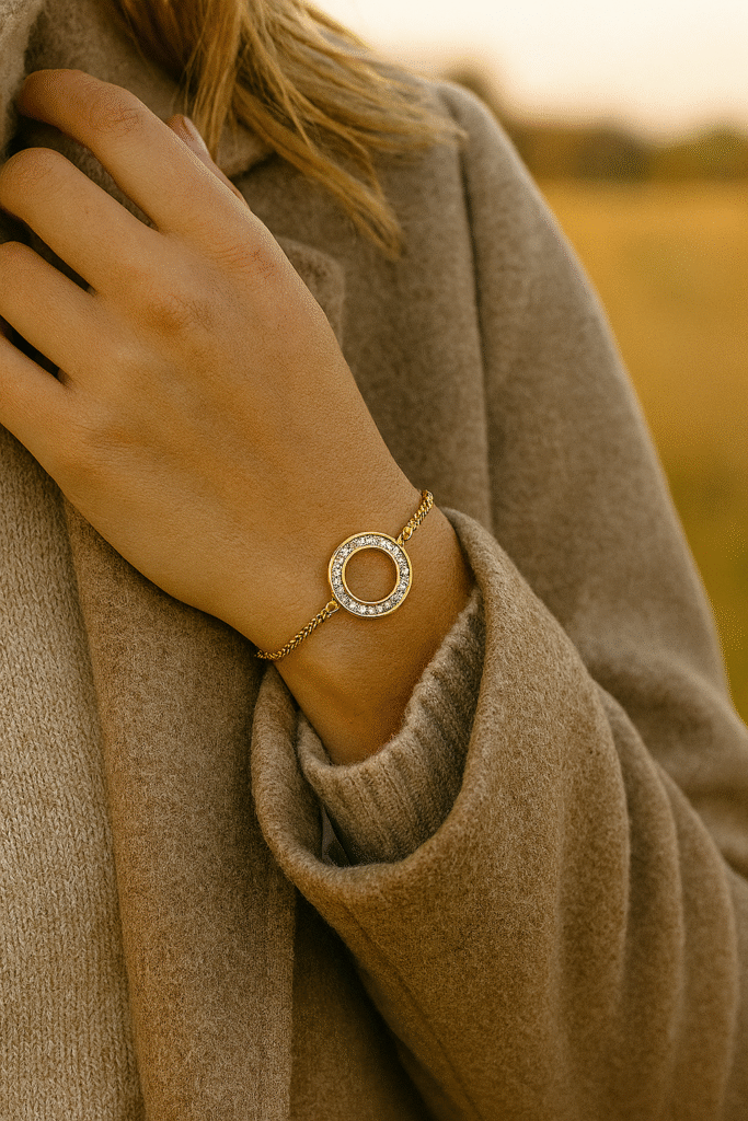 bracelet cercle avec oxydes de zirconium
