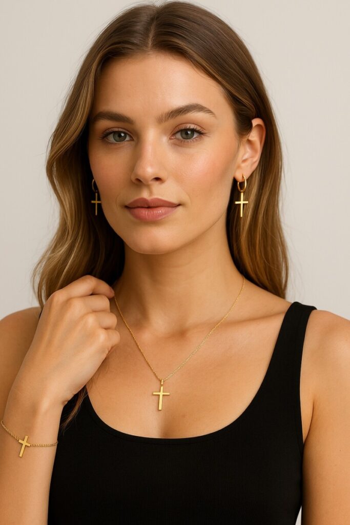 femme avec parure bijoux femme 